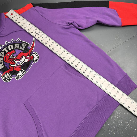 Toronto Raptors Hoodie Men 3XL Purple Sleeve Retro Stitched Mitchell Ness Retro - Picture 7 of 9